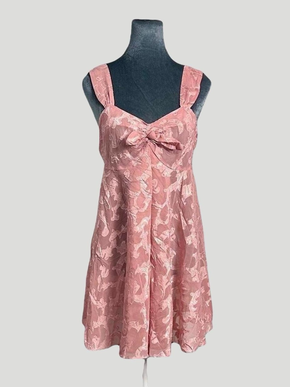 Victoria’s Secret Vintage 80s Empire Waist Pink Mini Slip Dress Sm Gold Label